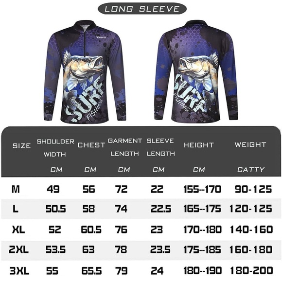 FAISOX UPF50+ Lure Fishing Jersey Ice Silk Half Stand Collar Long Sleeve Size XL - Picture 5 of 13